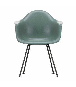 Vitra Eames DAX fiberglass Eetkamerstoel,  zwart poten