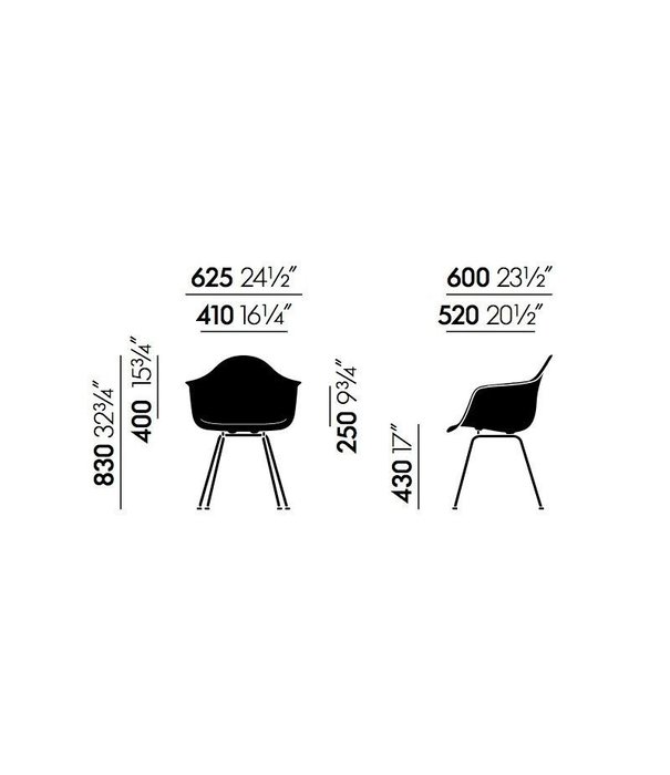 Vitra  Vitra - Eames DAX Chair Fiberclass / Black