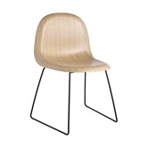 Gubi - 3D dining chair wood shell - base sledge