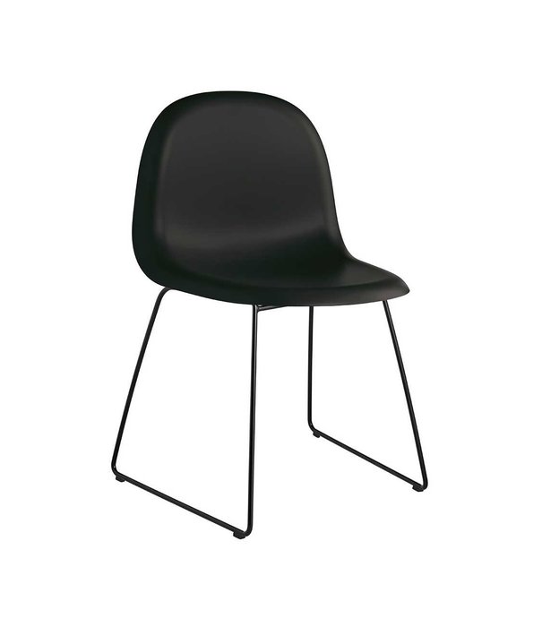 Gubi  Gubi - 3D dining chair wood shell - base sledge