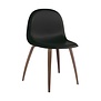 Gubi - 3D dining chair black plastic shell - walnut wood base