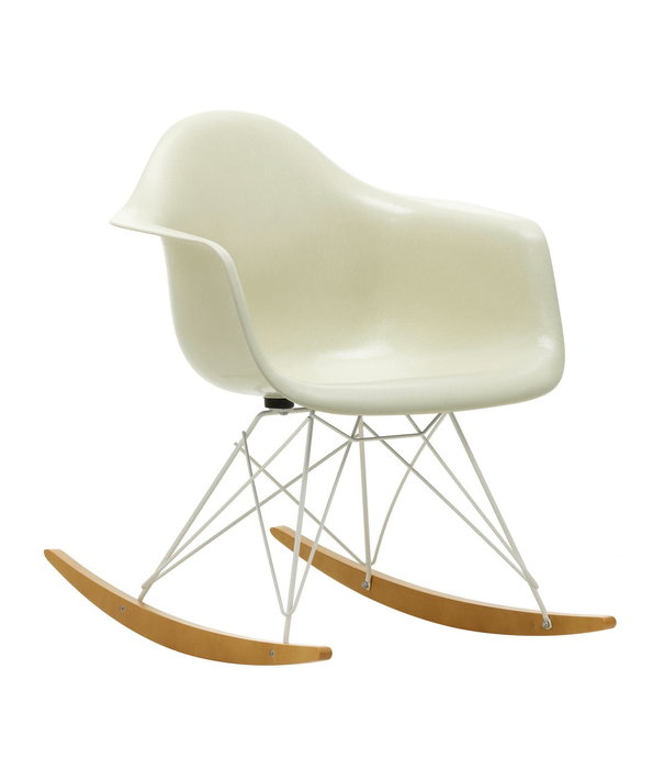 Vitra  Vitra - Eames Fiberglass Armchair RAR gold maple, white