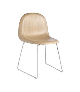 Gubi - 3D dining chair - base sledge chrome