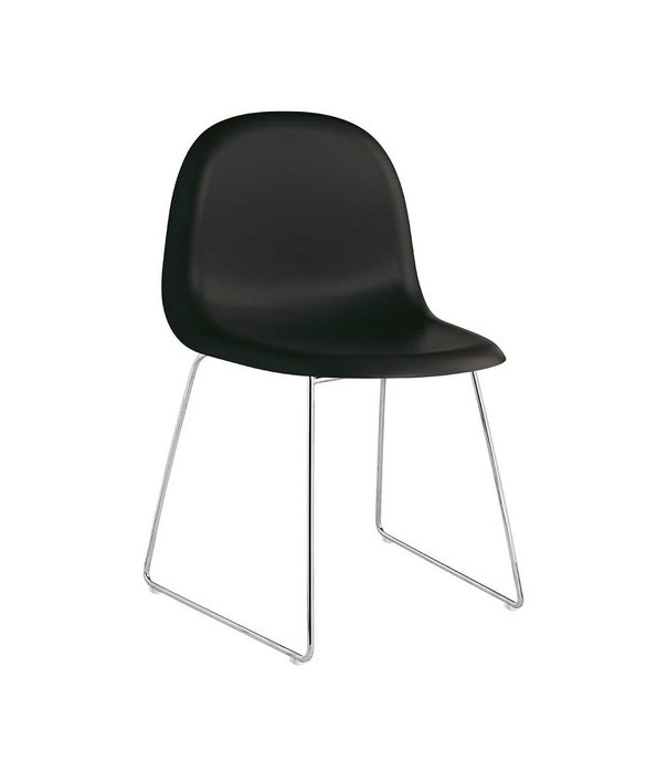 Gubi  Gubi - 3D dining chair - base sledge chrome