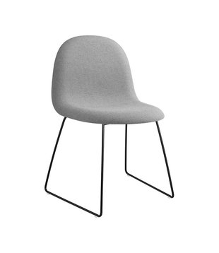 Gubi 3D Dining Chair fully upholstered, sled base