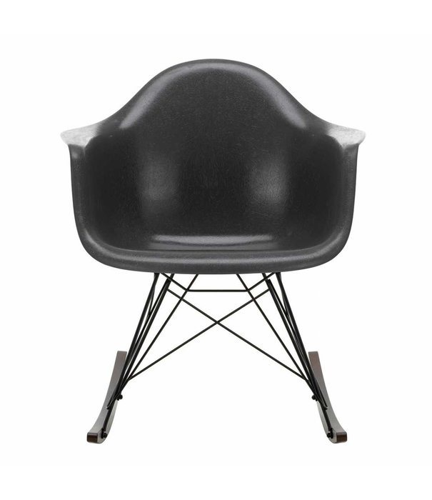Vitra  Vitra Eames RAR Fiberglass Rocking Chair, black,  maple dark base