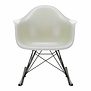 Vitra Eames RAR Fiberglass Schommelstoel, zwart,  esdoorn donker onderstel