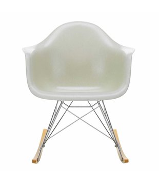 Vitra - RAR Fiberglass rocking chair gold maple, chrome