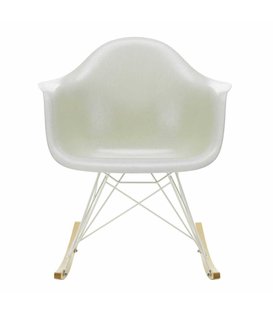 Vitra - RAR Fiberglass schommelstoel goud esdoorn, wit