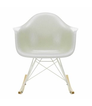 Vitra - RAR Fiberglass schommelstoel goud esdoorn, wit