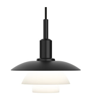 PH 3/3 Hanglamp zwart, opaal glas
