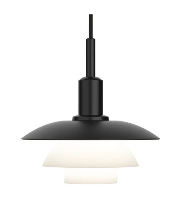 Louis Poulsen  Louis Poulsen - PH 3 / 3 Hanglamp Zwart - Opaal Glas