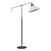 Model 349 Vloerlamp messing, zwart voet