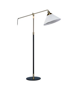 Model 349 Vloerlamp messing, zwart voet