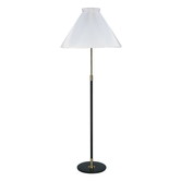 Model 351 Floor Lamp brass, black base