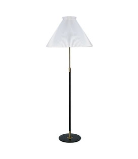 Model 351 Floor Lamp brass, black base