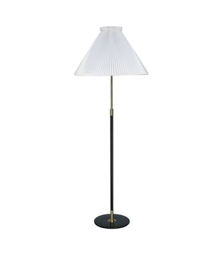 Model 351 Vloerlamp messing, zwart voet