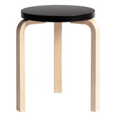 Artek - Stool 60 berken, zwart gelakt