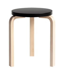 Artek Stool 60 berken, zitting black