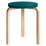 Artek - Stool 60 Birch / Petrol