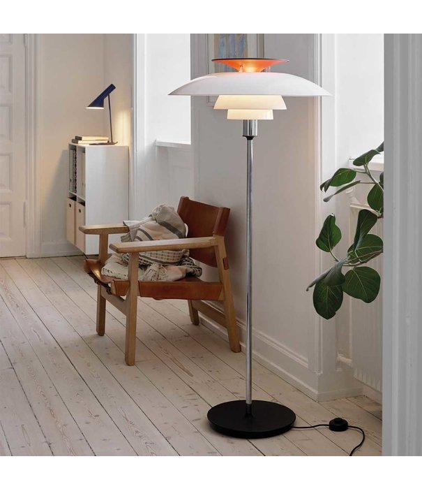Louis Poulsen  PH 80 Floor Lamp opal white, black with dimmer