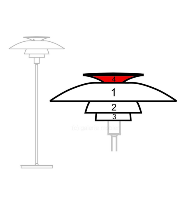 Louis Poulsen  Louis Poulsen - PH 80 vloerlamp - zwart + dimmer