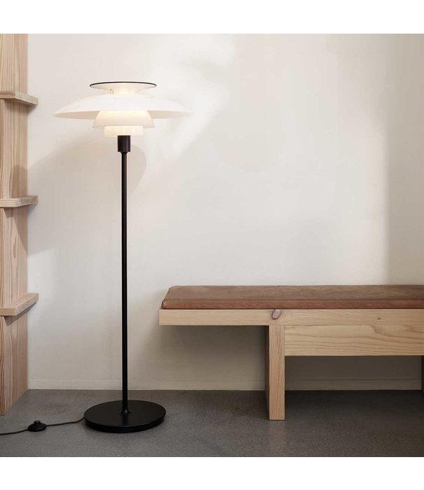 Louis Poulsen  PH 80 Floor Lamp opal white, black with dimmer