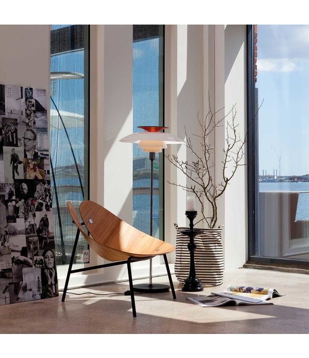 Louis Poulsen  PH 80 Floor Lamp opal white, black with switch