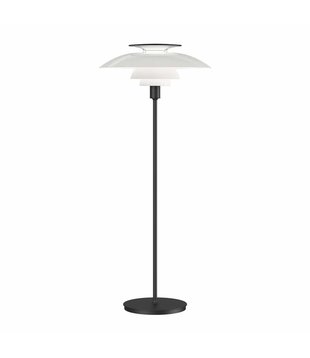 PH 80 Vloerlamp opaal wit, zwart met schakelaar