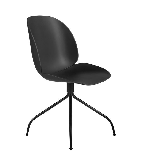 Gubi  Gubi Beetle meeting chair recycled plastic, black swivel base