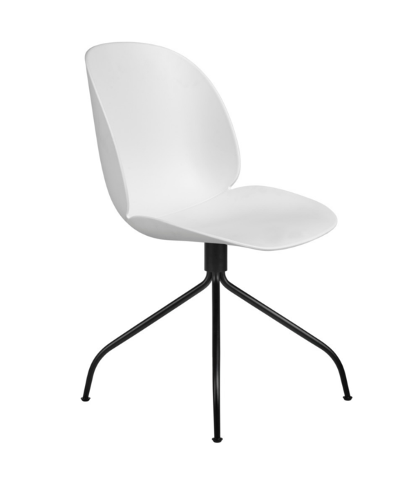 Gubi  Gubi Beetle meeting chair recycled plastic, black swivel base