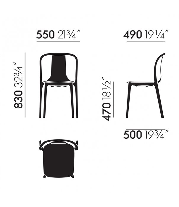 Vitra  Vitra - Belleville Armchair Plastic