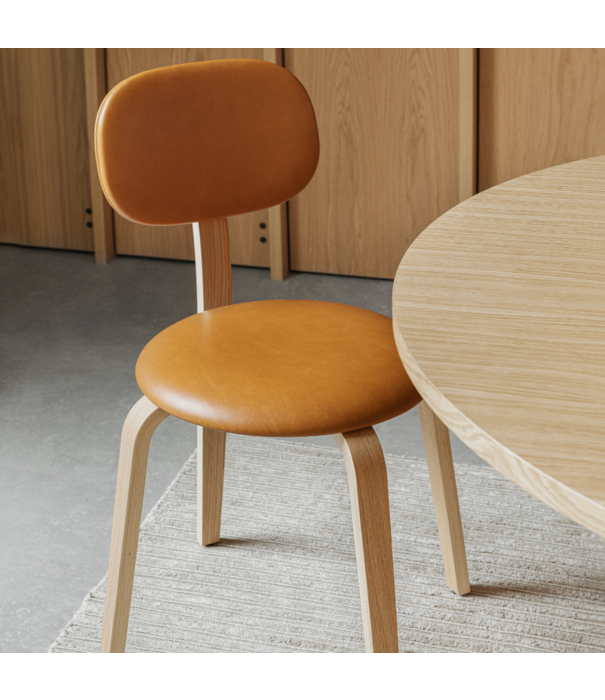 Audo Audo - Afteroom Plywood eetkamer stoel - leer