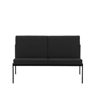Artek - Kiki Two Seater Sofa - Black Leather