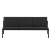 Artek - Kiki Three Seater Sofa - Black Leather