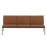 Artek - Kiki Three Seater Sofa - Walnut Leather