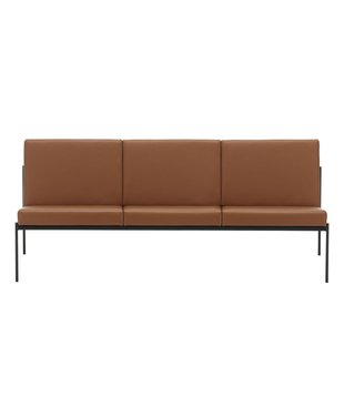 Artek - Kiki Three Seater Sofa - Walnut Leather