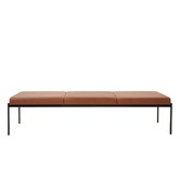 Artek - Kiki Three Seater Bench - Walnut Leather