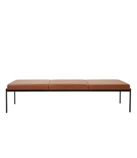 Artek - Kiki Three Seater Bench walnut leather