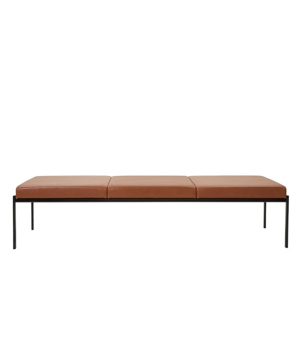 Artek  Artek - Kiki Three Seater Bench - Walnut Leather