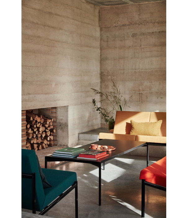 Artek  Artek - Kiki Three Seater Bench - Black Leather