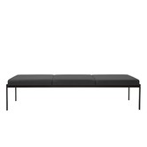 Kiki Three Seater Bench - Black Leather