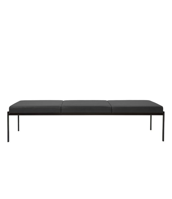 Artek  Artek - Kiki Three Seater Bench - Black Leather