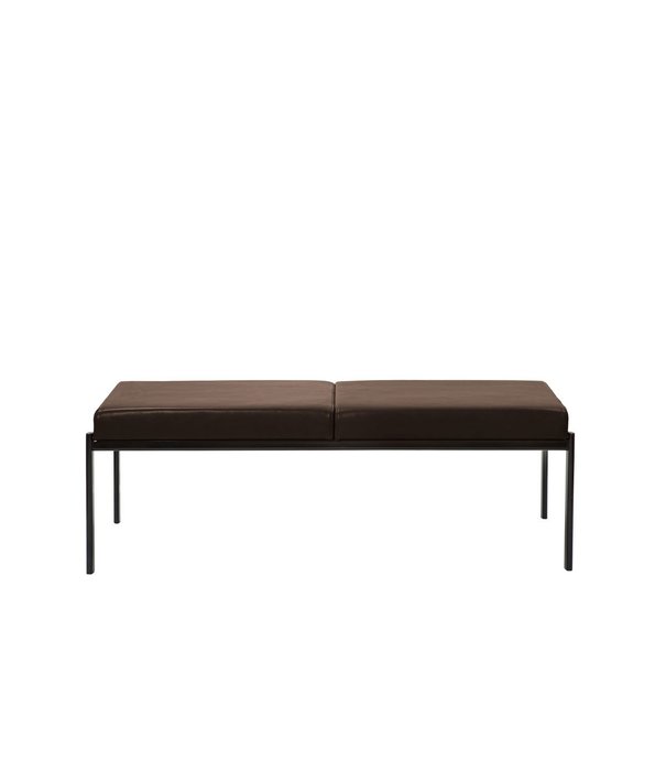 Artek  Artek - Kiki Two Seater Bench - Mocca Leather