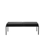 Artek - Kiki Two Seater Bench - Black Leather