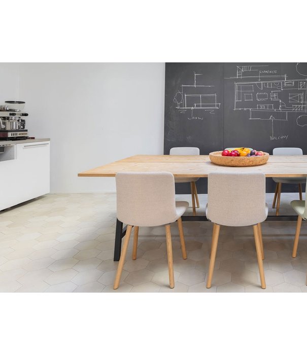 Vitra  Vitra Hal Soft Wood Stoel, licht eiken poten