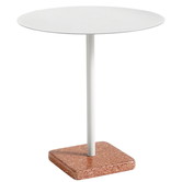 Hay - Terrazzo tafel rood - sky grijs top Ø70 cm