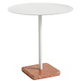 Hay - Terrazzo table red - sky grey top Ø70 cm