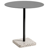 Hay - Terrazzo table grey - anthracite top Ø70 cm