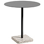 Hay - Terrazzo tafel grijs - antraciet top Ø70 cm